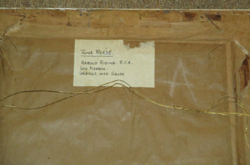 'JUNE ROSES' OIL PAINTING BY HAROLD RIDING RCA - ADDITIONAL PHOTO 6