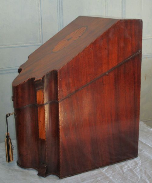SUPERB GEORGIAN MAHOGANY KNIFE BOX - ADDITIONAL PHOTO 8