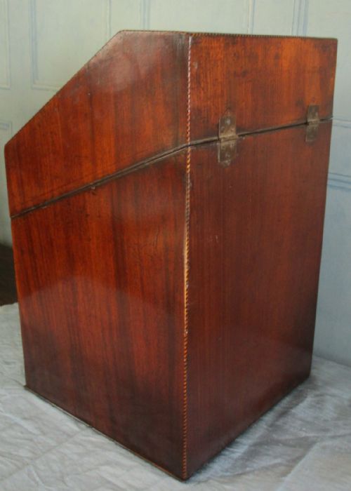 SUPERB GEORGIAN MAHOGANY KNIFE BOX - ADDITIONAL PHOTO 9