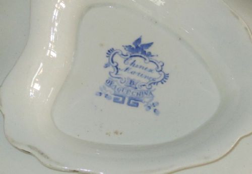 PAIR OF BLUE AND WHITE TRANSFERWARE SIDE DISHES - ADDITIONAL PHOTO 5