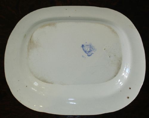 RARE NEWACASTLE BLUE AND WHITE TRANSFERWARE PLATTER - ADDITIONAL PHOTO 3