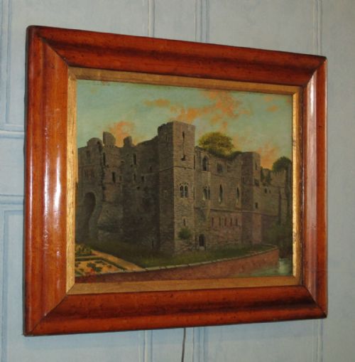pair of victorian oil paintings of newark castle - CATEGORY: ANTIQUE ART - DATED VICTORIAN