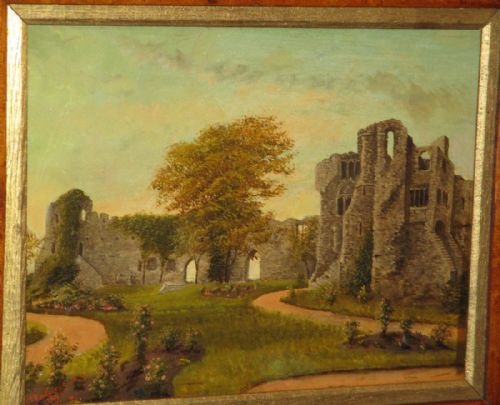PAIR OF VICTORIAN OIL PAINTINGS OF NEWARK CASTLE - ADDITIONAL PHOTO 4