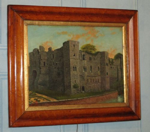 PAIR OF VICTORIAN OIL PAINTINGS OF NEWARK CASTLE - ADDITIONAL PHOTO 5