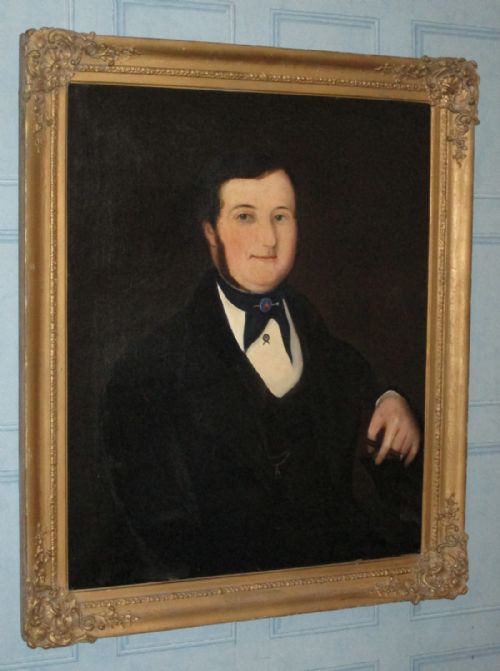 victorian english school oil painting portrait - CATEGORY: ANTIQUE ART - DATED 1850