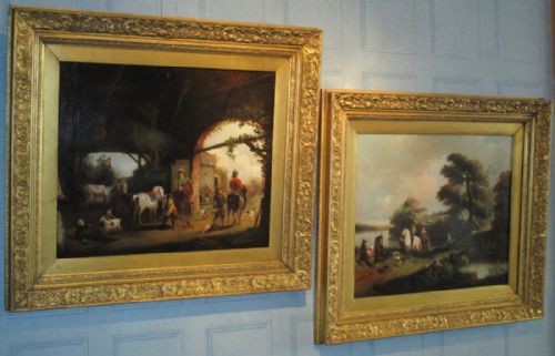 FINE LARGE PAIR OF OIL PAINTINGS AFTER WOUWERMAN - ADDITIONAL PHOTO 3