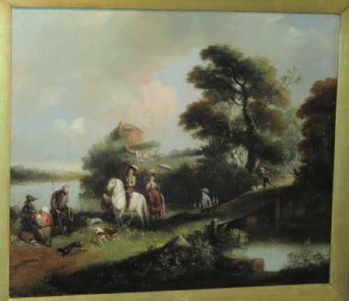 FINE LARGE PAIR OF OIL PAINTINGS AFTER WOUWERMAN - ADDITIONAL PHOTO 4