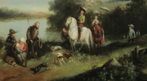 FINE LARGE PAIR OF OIL PAINTINGS AFTER WOUWERMAN - ADDITIONAL PHOTO 5