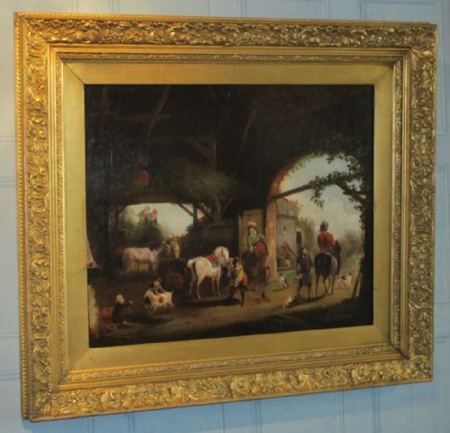 FINE LARGE PAIR OF OIL PAINTINGS AFTER WOUWERMAN - ADDITIONAL PHOTO 6