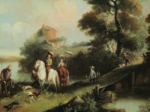 FINE LARGE PAIR OF OIL PAINTINGS AFTER WOUWERMAN - ADDITIONAL PHOTO 9
