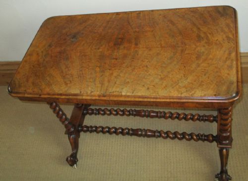 VICTORIAN WALNUT SIDE OR STRETCHER TABLE - ADDITIONAL PHOTO 3