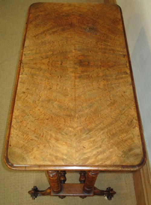 VICTORIAN WALNUT SIDE OR STRETCHER TABLE - ADDITIONAL PHOTO 4