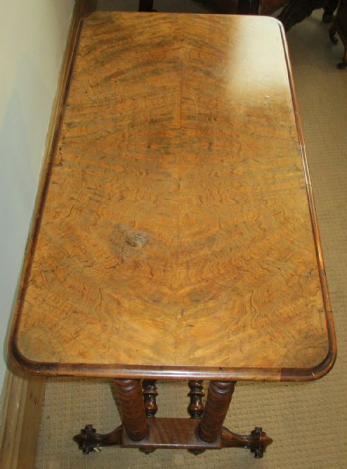 VICTORIAN WALNUT SIDE OR STRETCHER TABLE - ADDITIONAL PHOTO 7