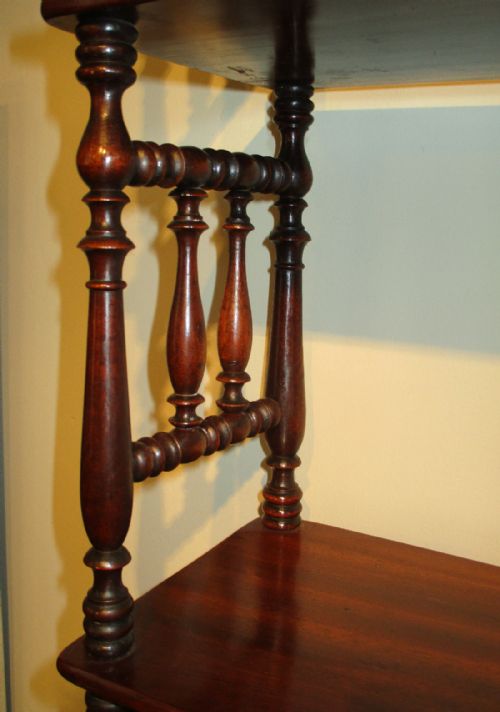 FINE VICTORIAN MAHOGANY HANGING SHELVES - ADDITIONAL PHOTO 6