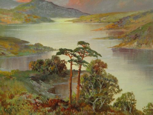 HIGHLAND LANDSCAPE OIL PAINTING - ADDITIONAL PHOTO 1