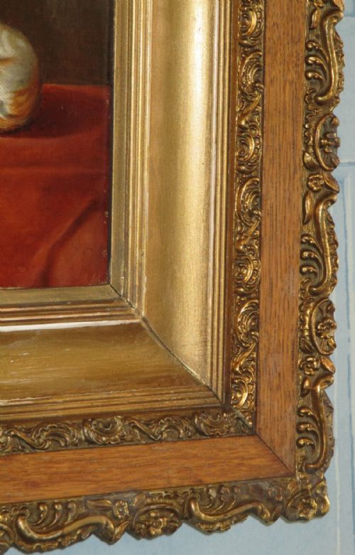 VICTORIAN SPANIEL DOGS OIL PAINTING AFTER LANDSEER - ADDITIONAL PHOTO 4