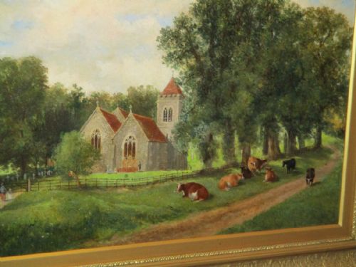 WILLIAM G MEADOWS LARGE OIL PAINTING - ADDITIONAL PHOTO 1
