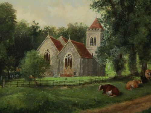 WILLIAM G MEADOWS LARGE OIL PAINTING - ADDITIONAL PHOTO 2