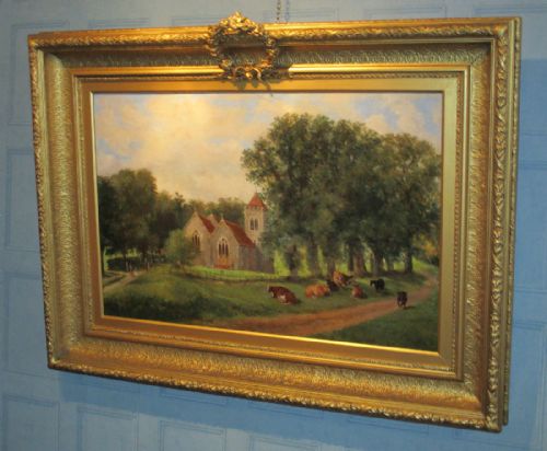 WILLIAM G MEADOWS LARGE OIL PAINTING - ADDITIONAL PHOTO 3
