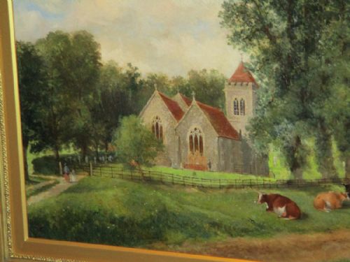 WILLIAM G MEADOWS LARGE OIL PAINTING - ADDITIONAL PHOTO 4