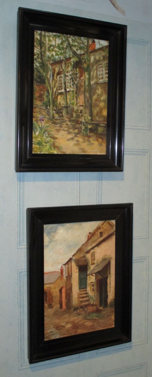 pair of st ives oil paintings - CATEGORY: ANTIQUE ART - DATED 1900