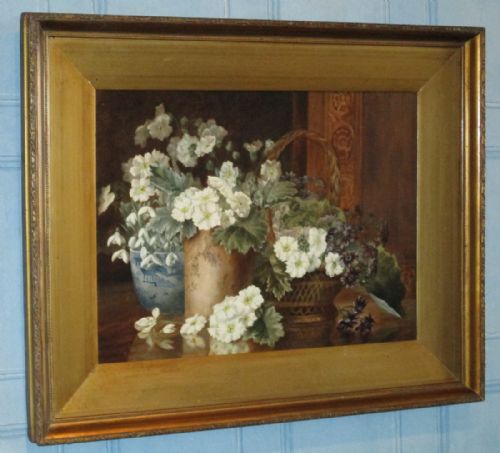 FINE LATE VICTORIAN STILL LIFE OIL PAINTING - ADDITIONAL PHOTO 1