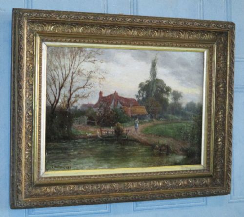 Victorian Oil Painting by Charles Western