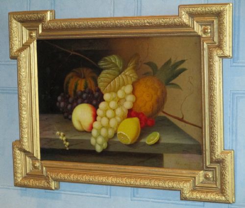 fine still life oil painting of fruit - CATEGORY: ANTIQUE ART - DATED 1860
