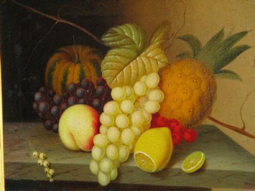 FINE STILL LIFE OIL PAINTING OF FRUIT - ADDITIONAL PHOTO 1