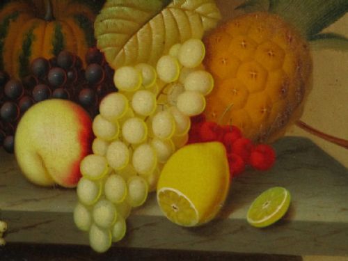 FINE STILL LIFE OIL PAINTING OF FRUIT - ADDITIONAL PHOTO 3