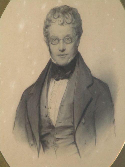 THREE SUPERB VICTORIAN PENCIL PORTRAITS - ADDITIONAL PHOTO 2