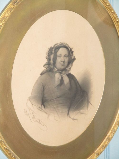 THREE SUPERB VICTORIAN PENCIL PORTRAITS - ADDITIONAL PHOTO 3