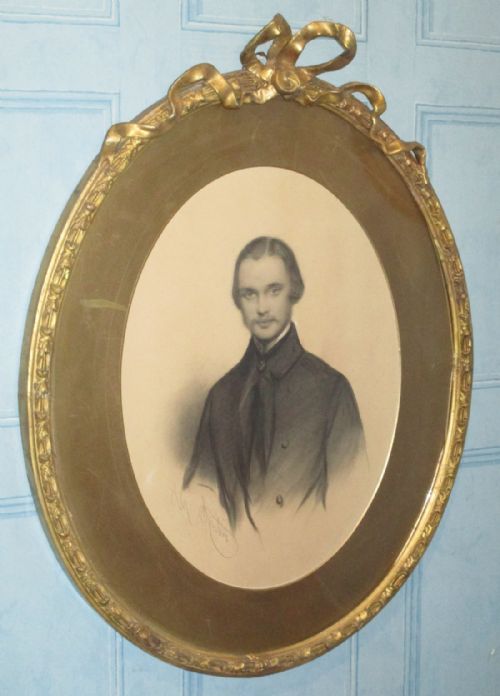THREE SUPERB VICTORIAN PENCIL PORTRAITS - ADDITIONAL PHOTO 7