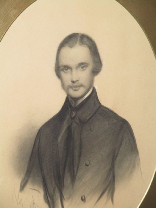 THREE SUPERB VICTORIAN PENCIL PORTRAITS - ADDITIONAL PHOTO 8