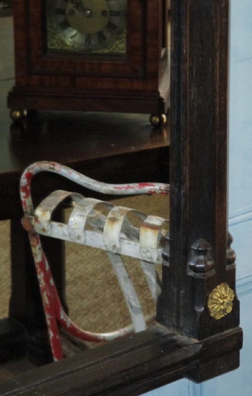 VICTORIAN OAK GOTHIC REVIVAL MIRROR - ADDITIONAL PHOTO 4