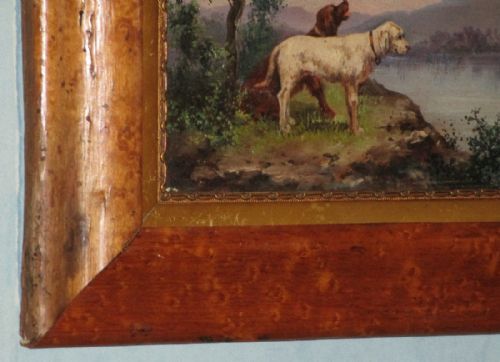 GROUP OF THREE OIL PAINTINGS OF DOGS - ADDITIONAL PHOTO 1