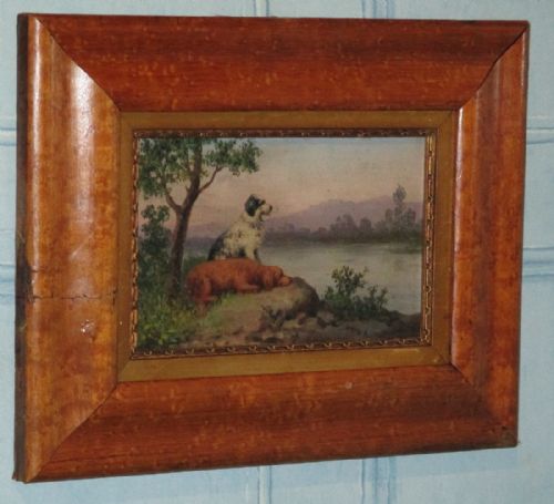GROUP OF THREE OIL PAINTINGS OF DOGS - ADDITIONAL PHOTO 3
