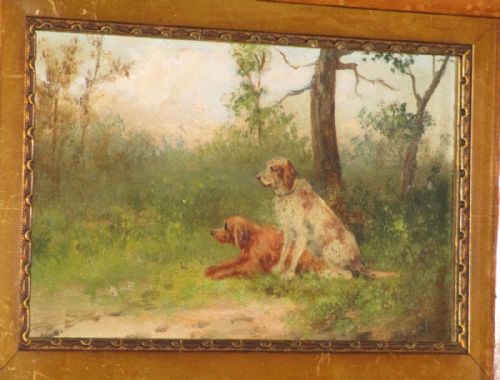 GROUP OF THREE OIL PAINTINGS OF DOGS - ADDITIONAL PHOTO 6