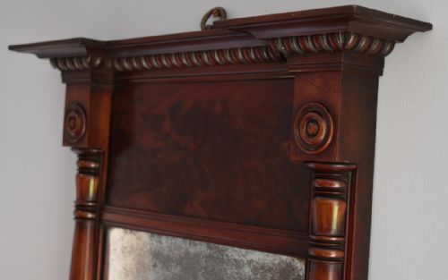 FINE LATE REGENCY MAHOGANY PIER MIRROR - ADDITIONAL PHOTO 2