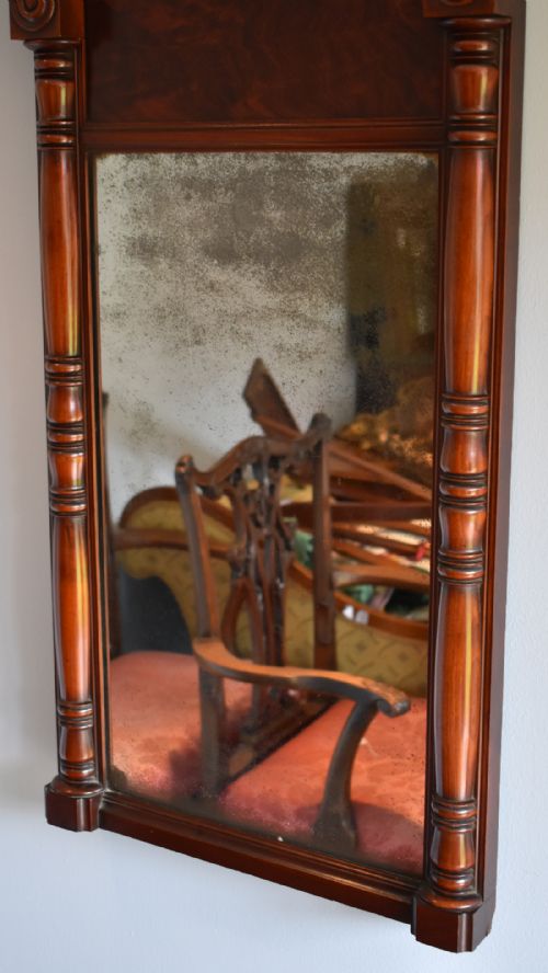 FINE LATE REGENCY MAHOGANY PIER MIRROR - ADDITIONAL PHOTO 5