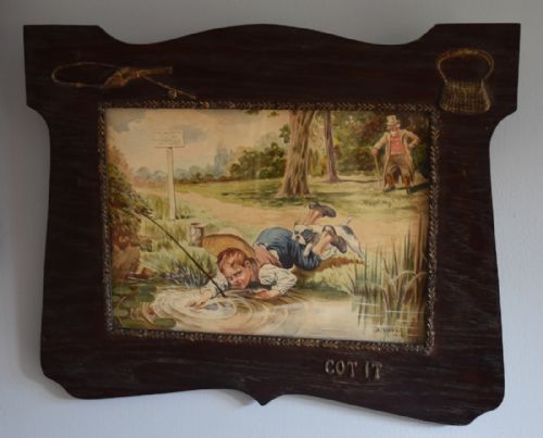 PAIR OF EDWARDIAN COMIC FISHING WATERCOLOURS - ADDITIONAL PHOTO 4