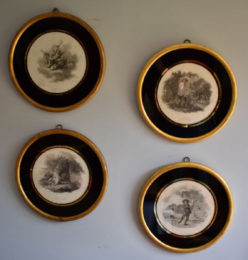 set of four georgian prints of the seasons - CATEGORY: ANTIQUE ART - DATED GEORGIAN