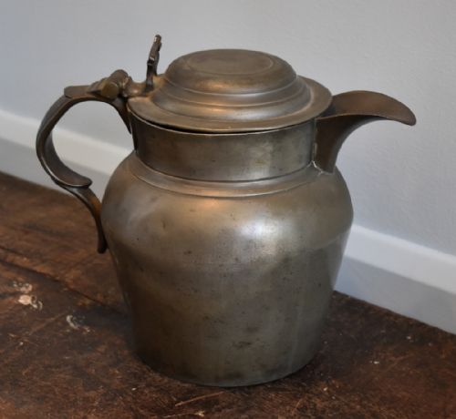 large georgian pewter ale jug - CATEGORY: ANTIQUE JUGS - DATED REGENCY