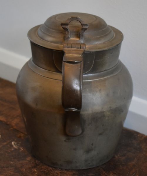LARGE GEORGIAN PEWTER ALE JUG - ADDITIONAL PHOTO 1