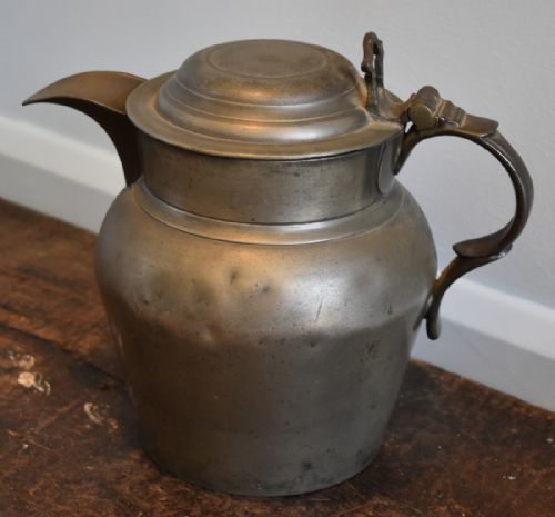 LARGE GEORGIAN PEWTER ALE JUG - ADDITIONAL PHOTO 3