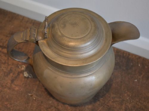LARGE GEORGIAN PEWTER ALE JUG - ADDITIONAL PHOTO 4