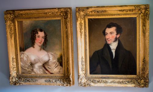 superb large pair of late georgian oil portraits - CATEGORY: ANTIQUE ART - DATED REGENCY