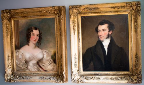SUPERB LARGE PAIR OF LATE GEORGIAN OIL PORTRAITS - ADDITIONAL PHOTO 1