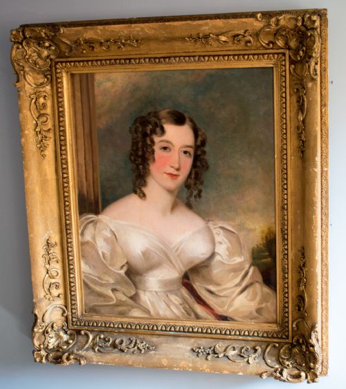 SUPERB LARGE PAIR OF LATE GEORGIAN OIL PORTRAITS - ADDITIONAL PHOTO 2