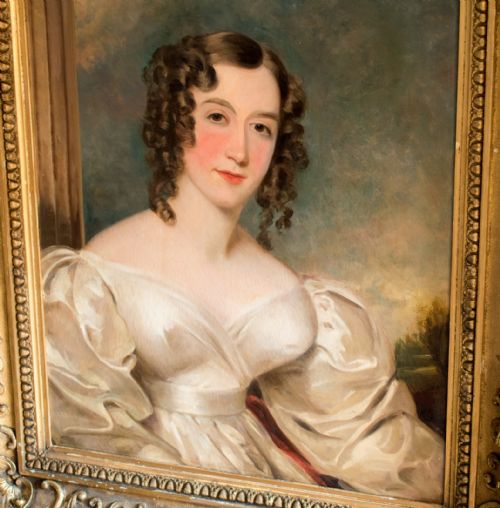 SUPERB LARGE PAIR OF LATE GEORGIAN OIL PORTRAITS - ADDITIONAL PHOTO 3